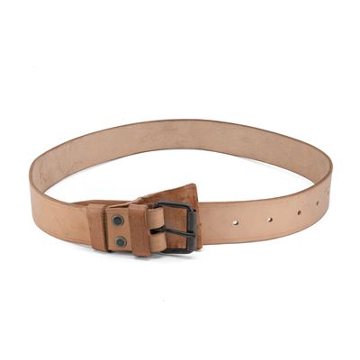 Pasek skórzany szeroki 4 cm WĘGIERSKI jasny