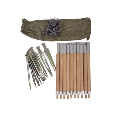 Zestaw kołków i tyczek do budowy namiotu do plandek NVA