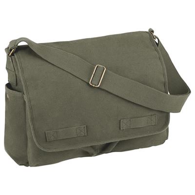 Torba na ramię VINTAGE 38 x 28 x 15 cm ZIELONA