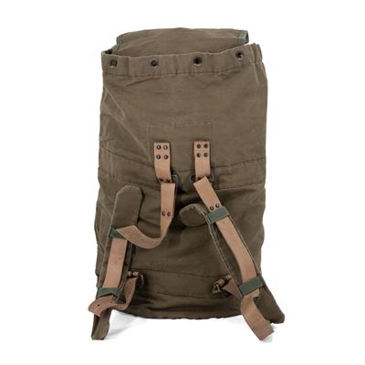 Węgierska torba na łódź BRĄZOWA skórzane paski oryginalna używana