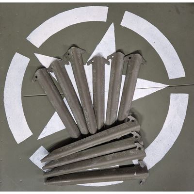 Kołki namiotowe US original ALU, zestaw 10 sztuk, ZIELONE, używane Armia USA 91895401 3
