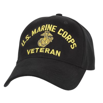 Czapka U.S. MARINE CORPS VETERAN baseball CZARNA