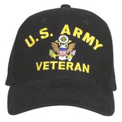 Czapka U.S. ARMY VETERAN baseball CZARNA