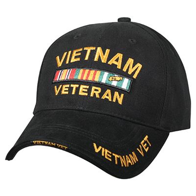 Czapka DELUXE VIETNAM VETERAN baseball CZARNA