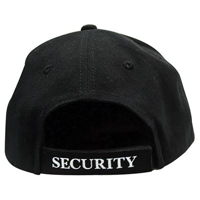 Czapka DELUXE SECURITY „biały napis” baseball CZARNA