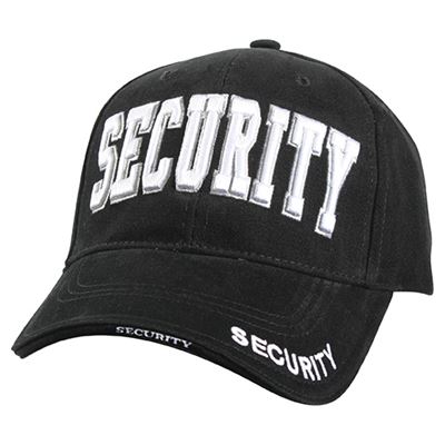 Czapka DELUXE SECURITY „biały napis” baseball CZARNA