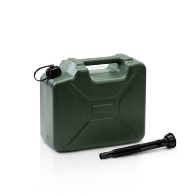 Kanister plastikowy ARMY z rurką do nalewania 10 litrów ZIELONY