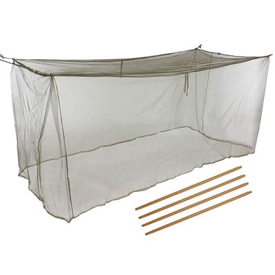 Moskitiera brytyjska 220x110x100cm na łóżko + drewniane drążki