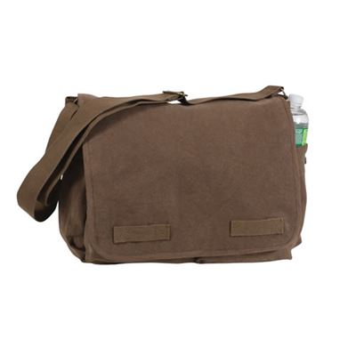Torba VINTAGE na ramię 38 x 28 x 15 cm BRĄZOWA