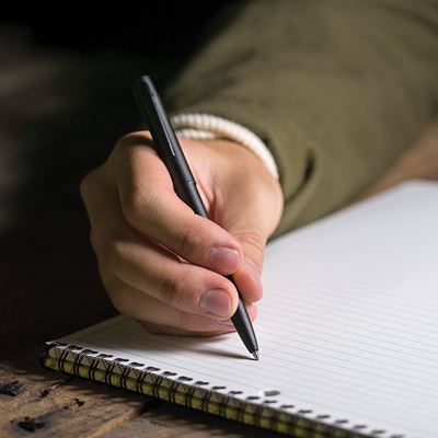 Pióro METAL CLICKER z niebieskim tuszem na każdą pogodę