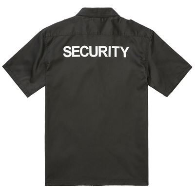 Koszula US SECURITY z krótkim rękawem, CZARNA