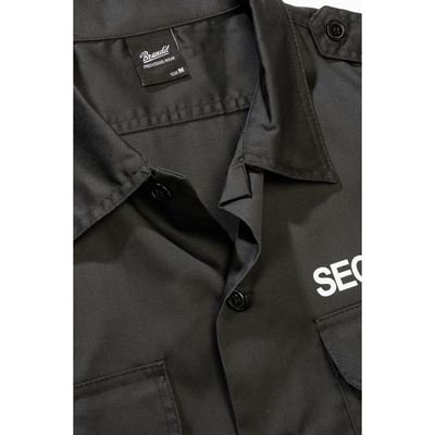 Koszula US SECURITY z krótkim rękawem, CZARNA