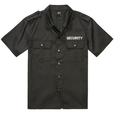 Koszula US SECURITY z krótkim rękawem, CZARNA