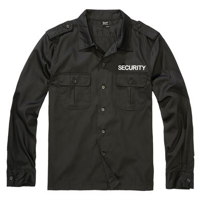 Koszulka z długim rękawem US SECURITY BLACK