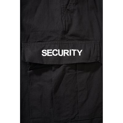 Szorty US BDU SECURITY rip-stop CZARNE