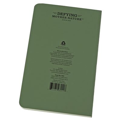Wodoodporny notatnik TACTICAL Field Book GREEN