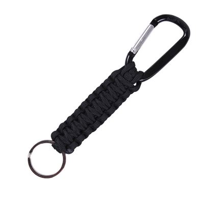 Brelok PARACORD z karabińczykiem CZARNY