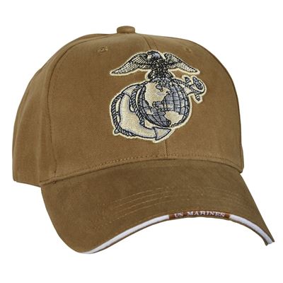 Czapka baseballowa z wyszytym znakiem USMC COYOTE ROTHCO 9827 3