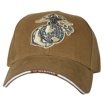Czapka baseballowa z wyszytym znakiem USMC COYOTE ROTHCO 9827 2