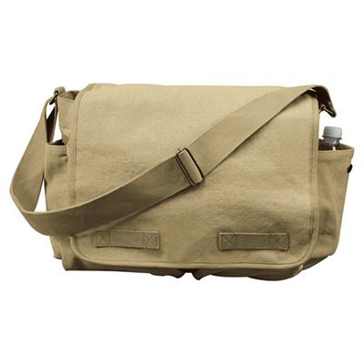 Torba VINTAGE na ramię 38 x 28 x 15 cm KHAKI