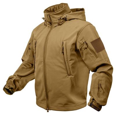 TACTICAL kurtka softshellowa z kapturem COYOTE