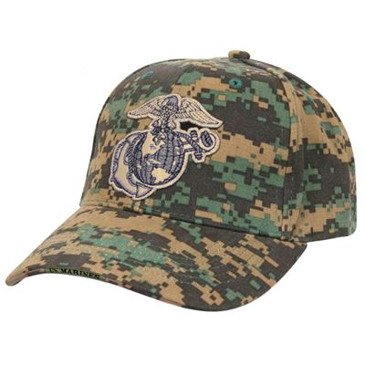 Czapka baseballowa z wyszytym znakiem USMC DIGITAL WOODLAND