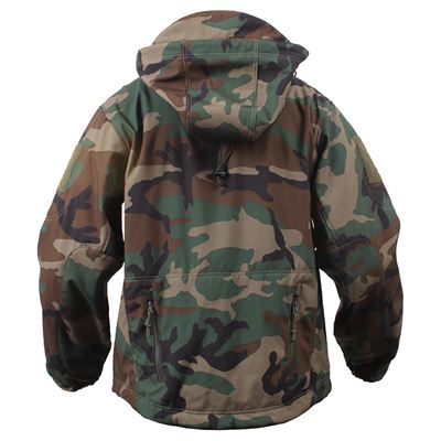 Kurtka TACTICAL z kapturem softshell WOODLAND
