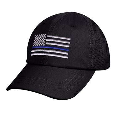 Czapka z flagą USA NETTED z niebieską linią BLACK