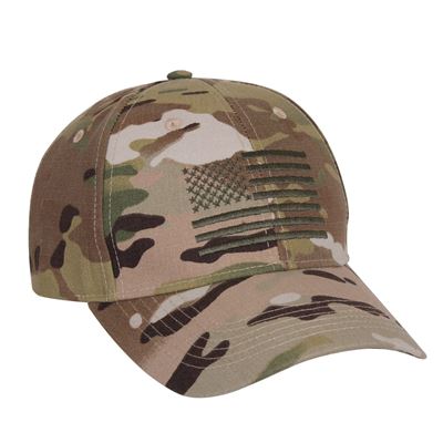 Czapka z daszkiem z flagą USA MULTICAM