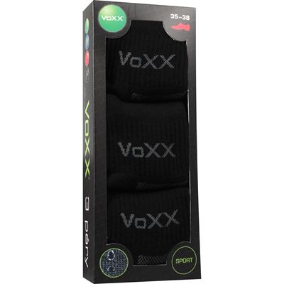 Sportowe skarpety bawełniane CADDY B z wzmocnioną podeszwą CZARNE – 3 szt. VOXX V-11733-B 2
