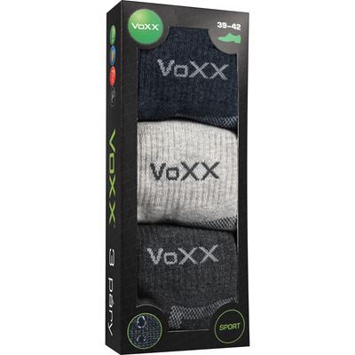 Sportowe skarpety bawełniane CADDY B z wzmocnioną podeszwą MIX – 3 szt. VOXX V-11733-M 2
