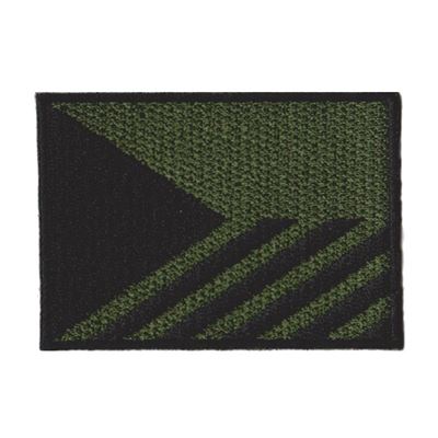 Naszywka Flaga Republiki Czeskiej WINGS skośny rzep 7,5 x 5,5 cm ZIELONA