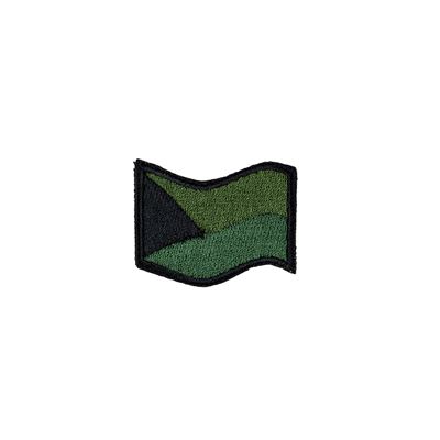 Naszywka z czeską flagą w kolorze ZIELONYM (44 mm)