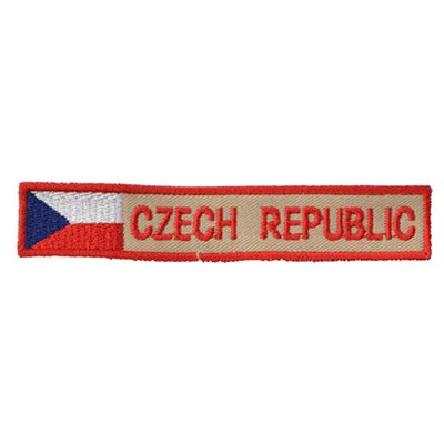 Naszywka REPUBLIKA CZESKA Z FLAGĄ - KOLOR