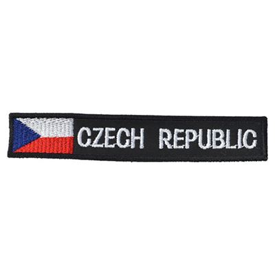 Naszywka REPUBLIKA CZESKA Z FLAGĄ - CZARNA
