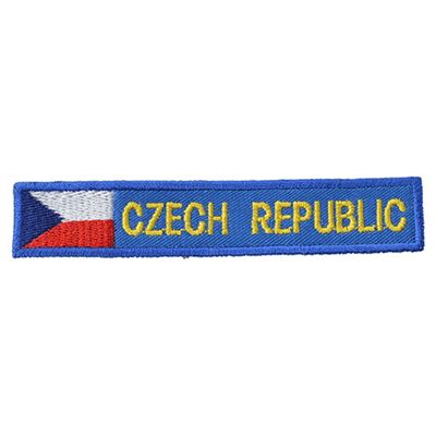Naszywka REPUBLIKA CZESKA Z FLAGĄ - NIEBIESKA