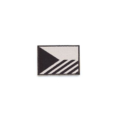 Naszywka Flaga Republiki Czeskiej skośna STRIPES velcro 7,5 x 5,5 cm DESERT
