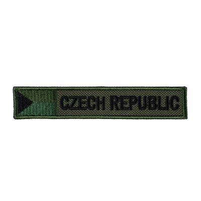 Naszywka REPUBLIKA CZESKA Z FLAGĄ - ZIELONA