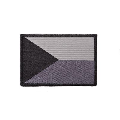 Naszywka Flaga Republiki Czeskiej na rzep 7,5 x 5,5cm SZARA