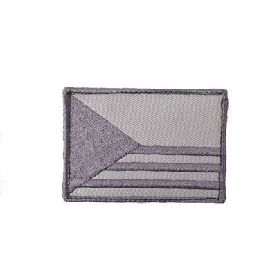 Naszywka Flaga Republiki Czeskiej 7,5 x 5,5 cm rzep SZARY
