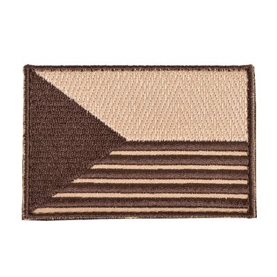 Naszywka Flaga Republiki Czeskiej na rzep 7,5 x 5,5 cm DESERT