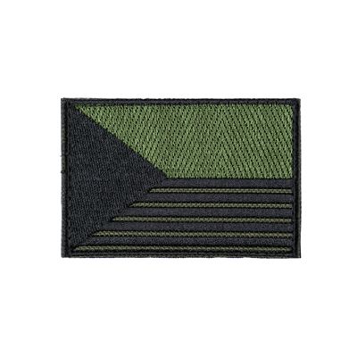 Naszywka FLAGA CZECHY PASKI poziome rzep 7,5 x 5,5 cm ZIELONA
