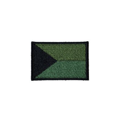 Naszywka flaga czeska średni rzep ZIELONY (56mm)