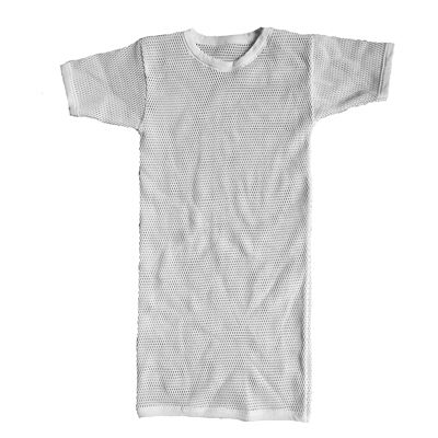 Koszulka siateczkowa WŁOSKA z krótkim rękawem BIAŁA używana