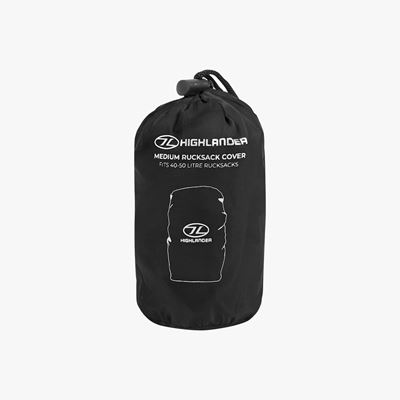 Pokrowiec na plecak 35 - 50 l CZARNY