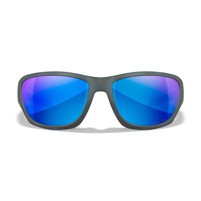 Okulary WX CLIMB CAPTIVATE™ z szarą ramką i niebieskim polaryzacyjnym paskiem