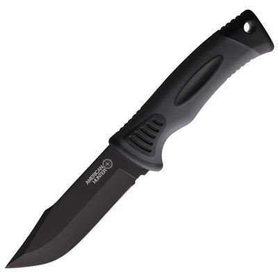 Nóż ze stałym ostrzem AMERICAN HUNTER z pochwą BLACK