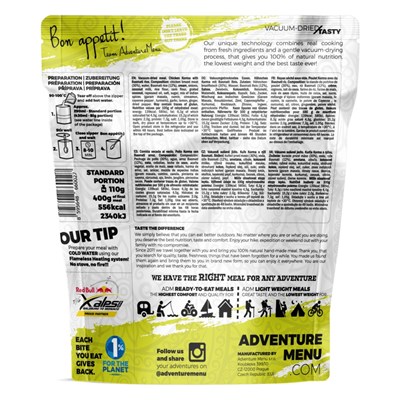 KORMA kurczak z ryżem basmati PORCE 110g/400g - odwodniony gotowy posiłek