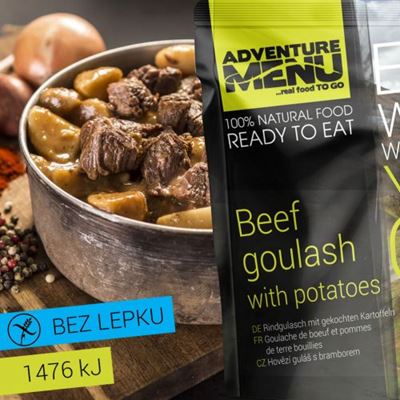 Gulasz wołowy z ziemniakami - gotowe danie sterylizowane ADM