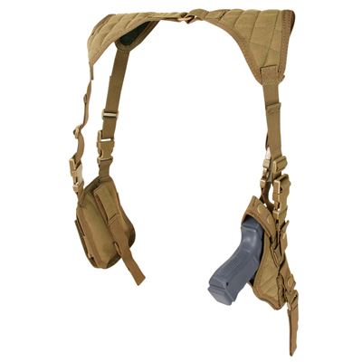 Kabura pistoletowa pod pachę UNI pionowa COYOTE BROWN